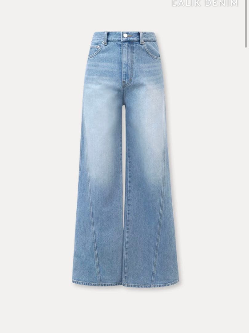 CHIXLABEL Hアースカーブドラインデニム - Light Blue xs
