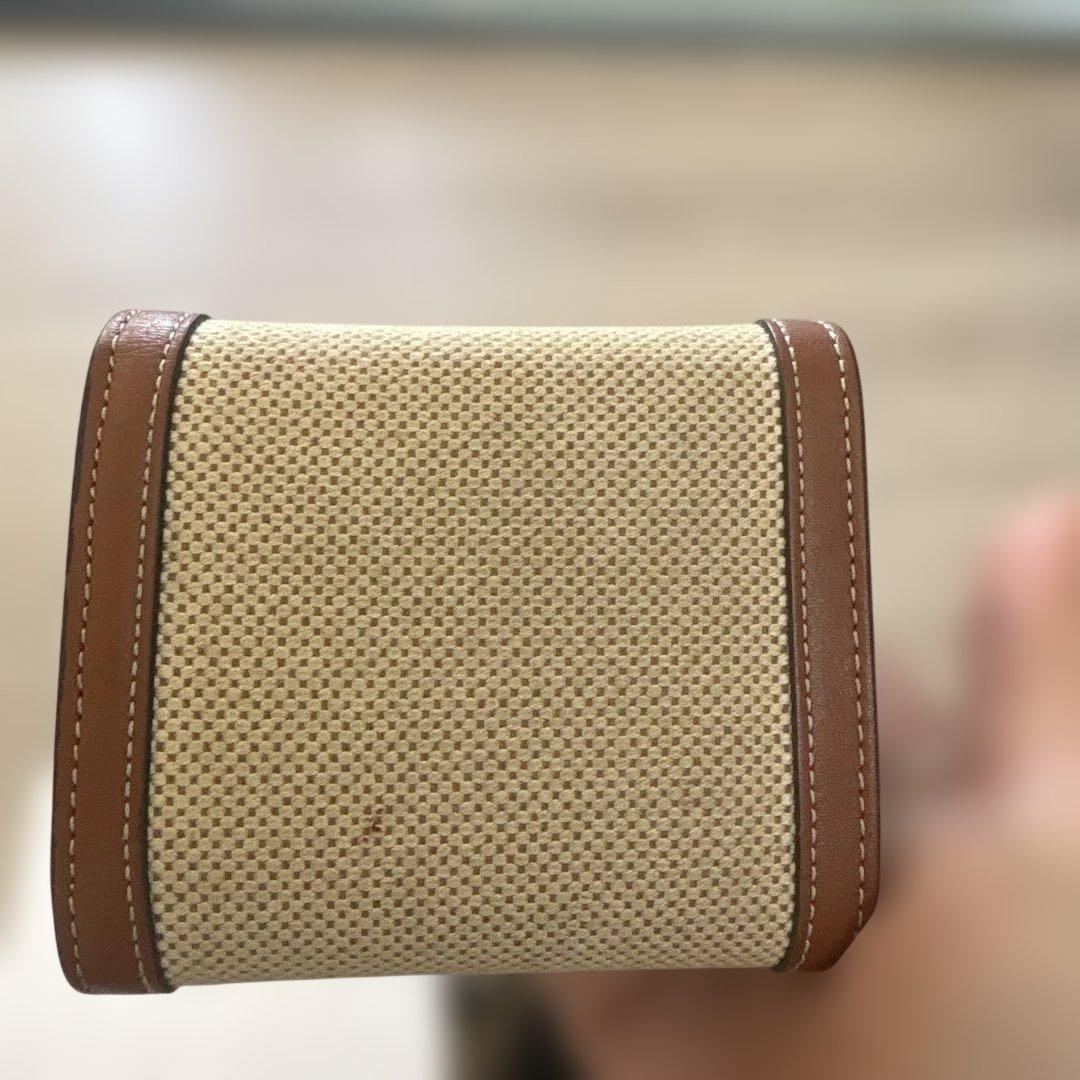 CELINE トリオンフ ウォレットキャンバス　二つ折り財布