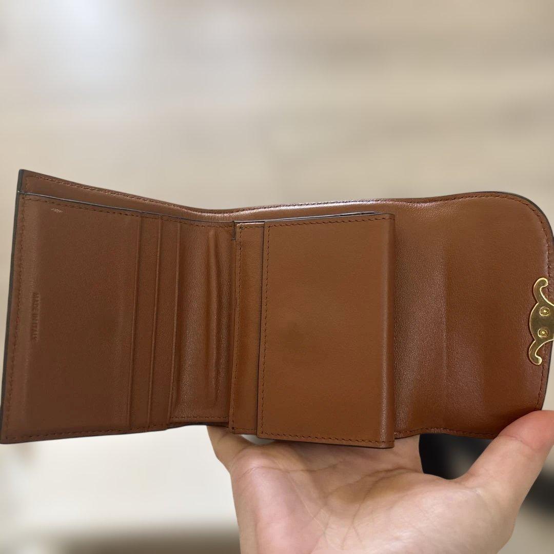 CELINE トリオンフ ウォレットキャンバス　二つ折り財布