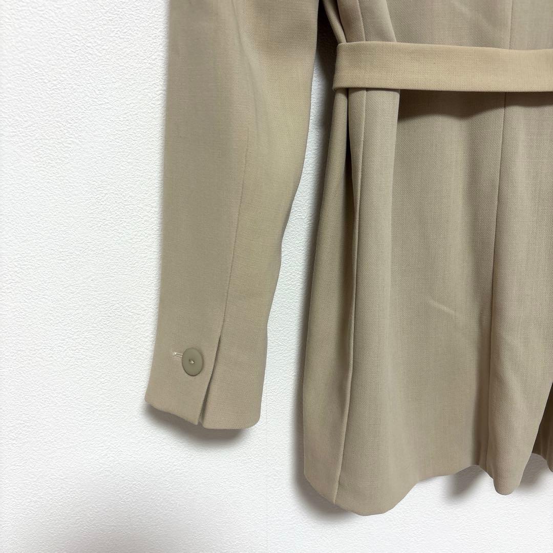 【美品 白タグ】MaxMaraヴァージンウールジャケットベージュ ラップ風 上質