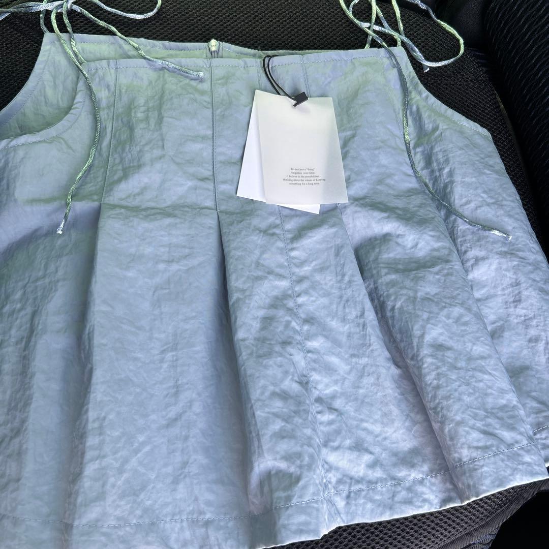 タグ付き　OHOTORO Pleated Cami Top sora