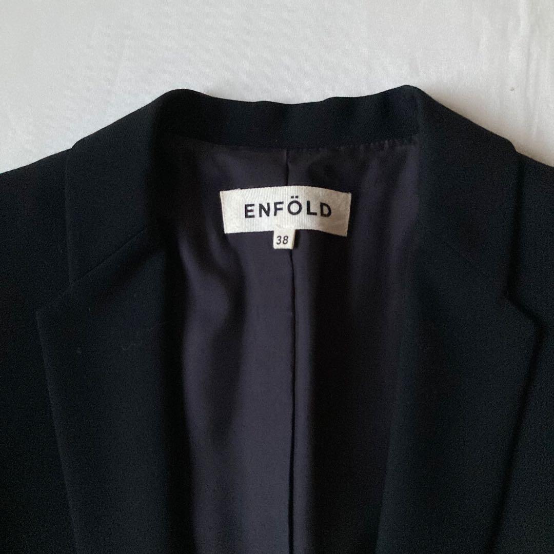 ENFOLD ジャケット コクーン ブラック