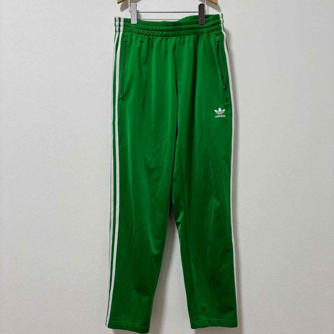 adidas トラックパンツ　ファイヤーバード　グリーン　緑　XL ジャージ