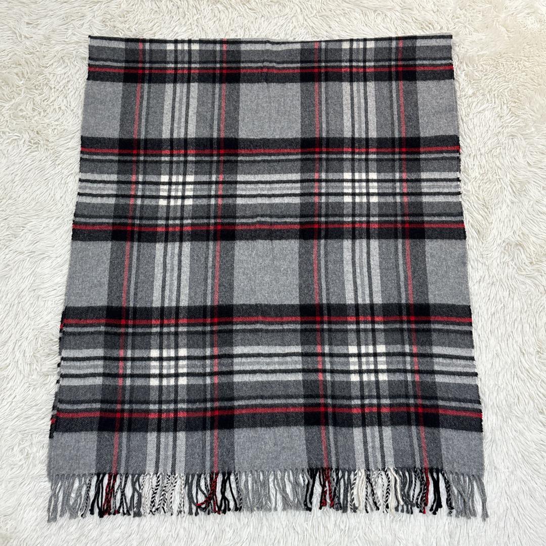 極美品✨カシミヤ混✨ジョンストンズ ストール スカーフ 大判 タータンチェック
