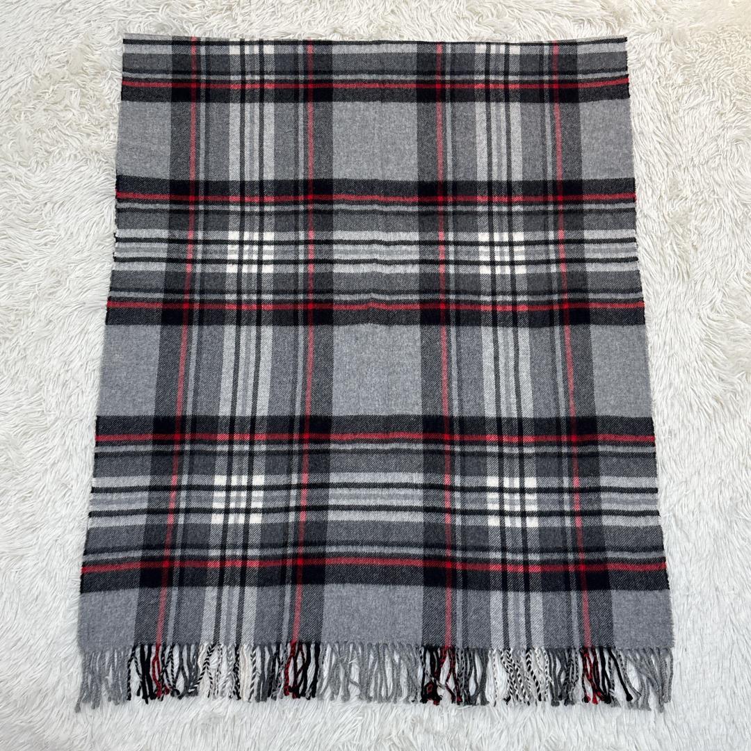 極美品✨カシミヤ混✨ジョンストンズ ストール スカーフ 大判 タータンチェック