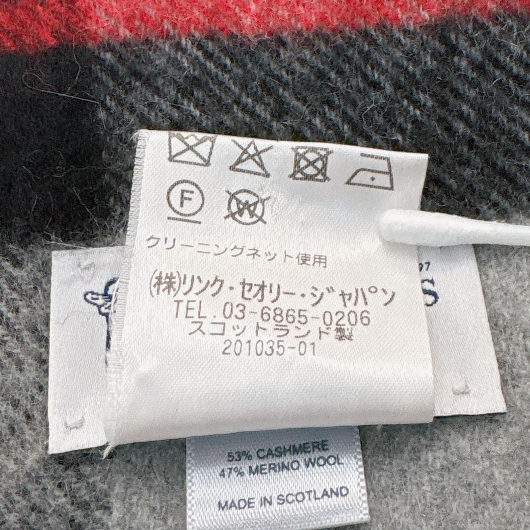 極美品✨カシミヤ混✨ジョンストンズ ストール スカーフ 大判 タータンチェック