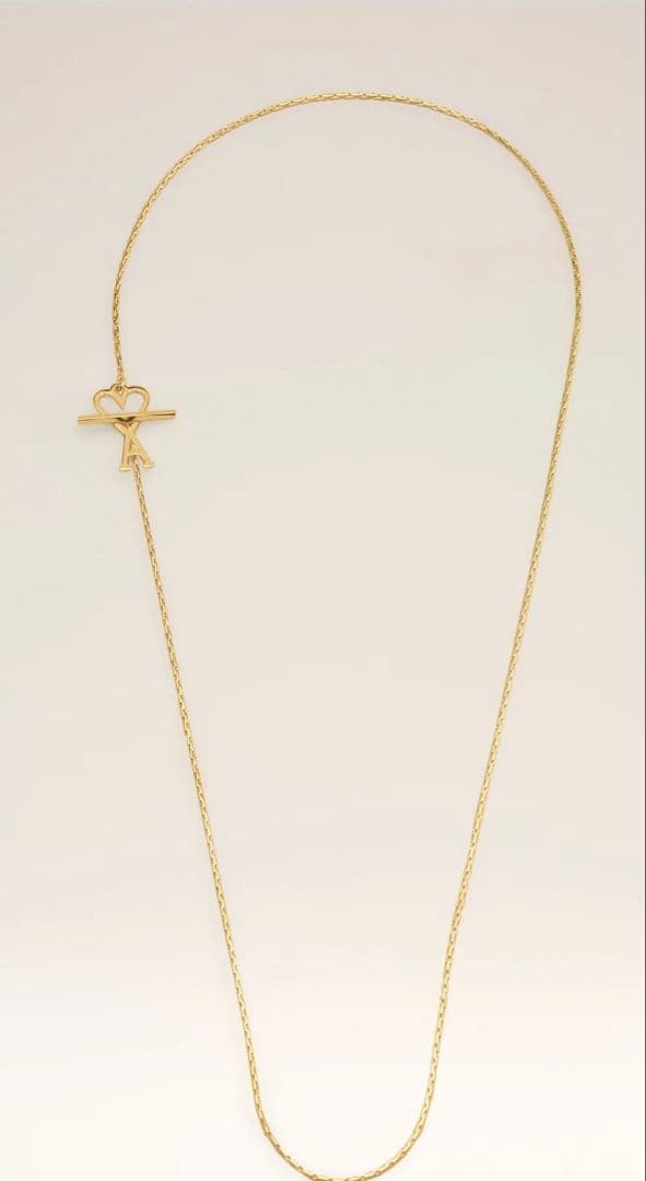 正規品 AMI PARIS ゴールドメッキ ネックレス ハート A