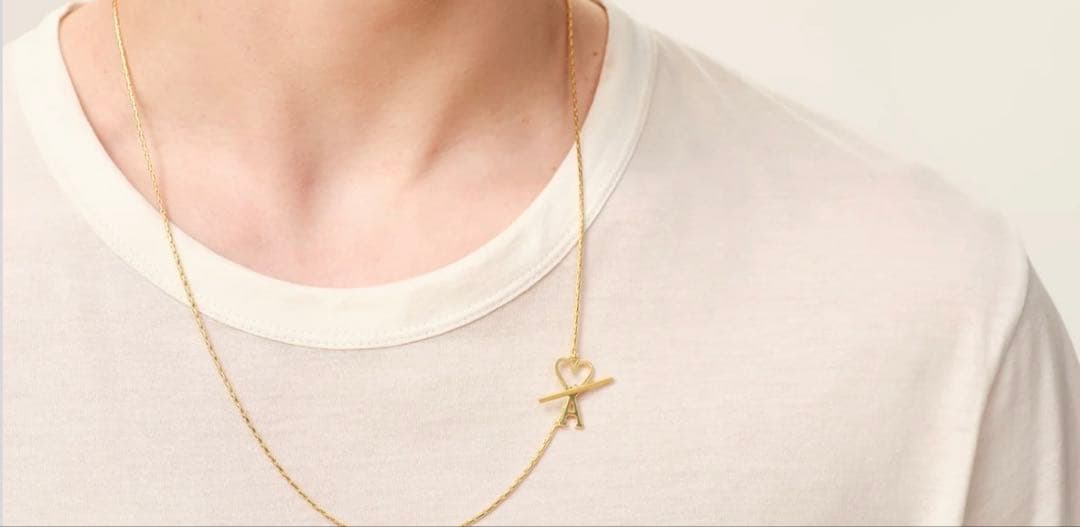 正規品 AMI PARIS ゴールドメッキ ネックレス ハート A