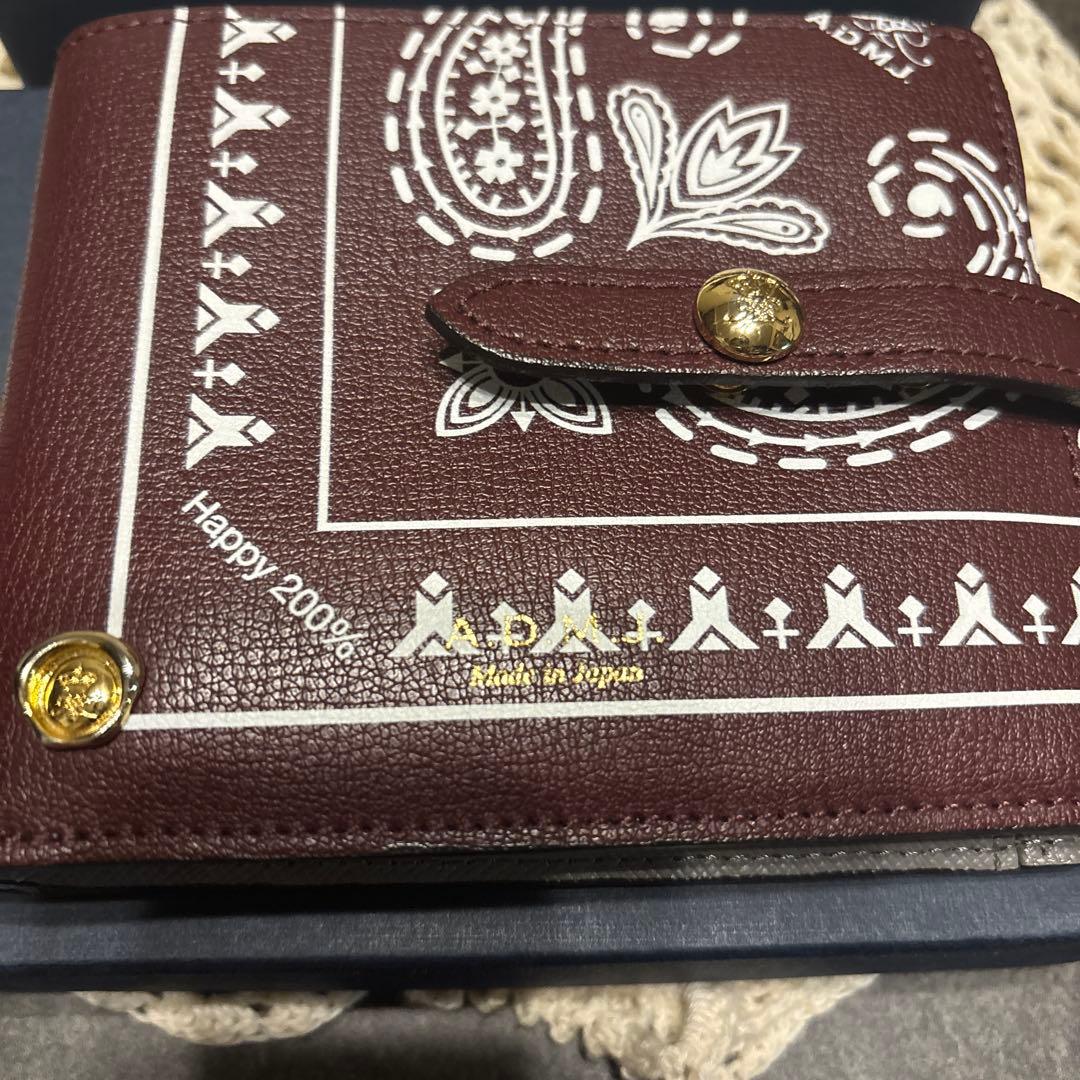 admj 二つ折り財布　HAPPY200%バンダナ柄美品❣️