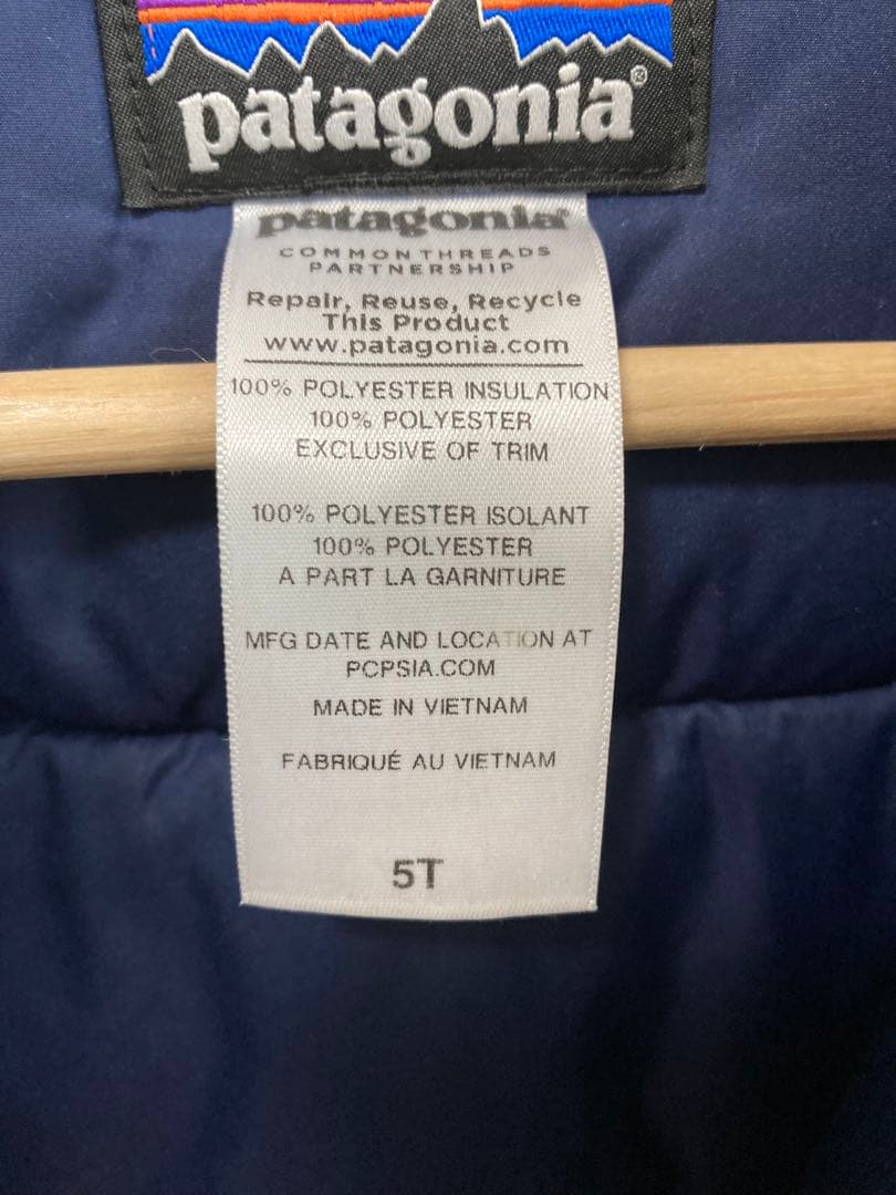 patagonia 子供用ウェア 5T 青と緑
