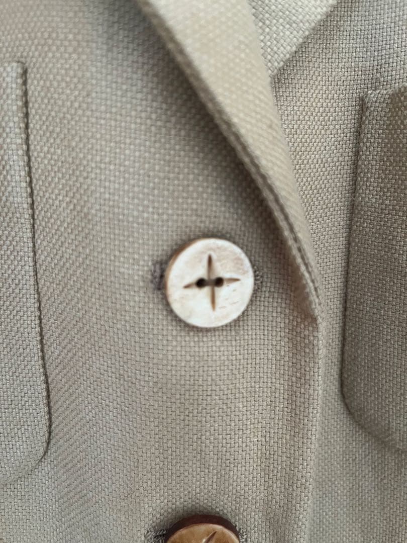 【希少美品】Ralph Lauren ヴィンテージ麻ジャケットウッドボタン