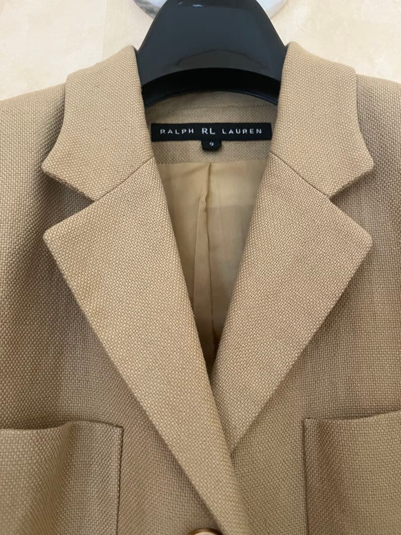 【希少美品】Ralph Lauren ヴィンテージ麻ジャケットウッドボタン