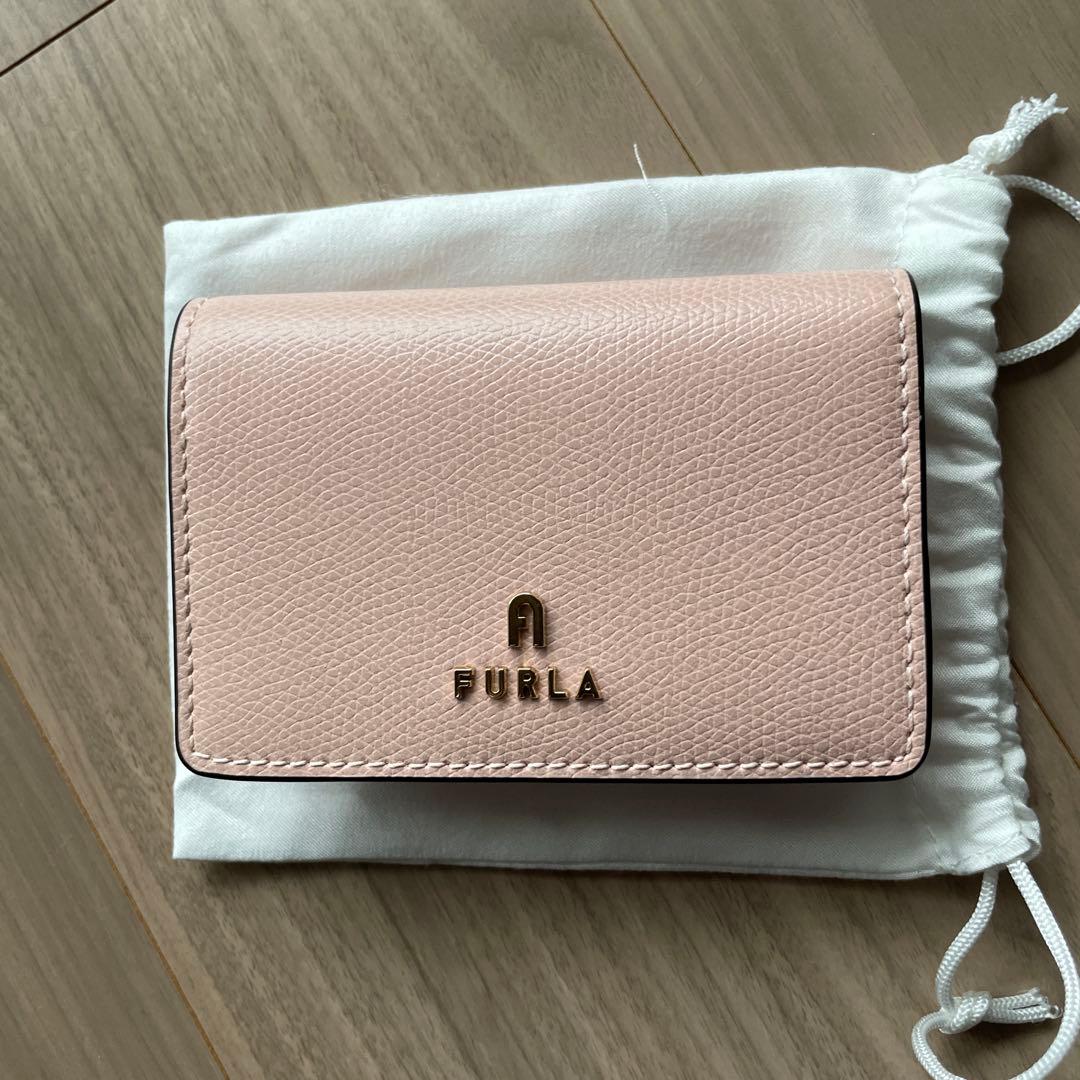 FURLA ピンク レザー 名刺入れ