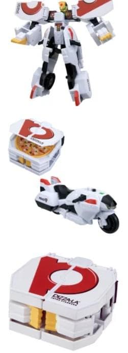 2体セット 「じゃがりこ」×「ピザーラ」コラボ　合体変形ロボ「ユニトロボーン」