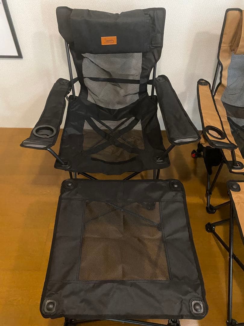 Taimonik リクライニングチェア キャンプ椅子 カーキ１個　ブラック１個