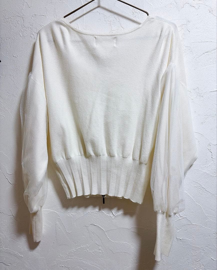 【CAPRICIEUX LE'MAGE】完売品 チュールZIPカーディガン