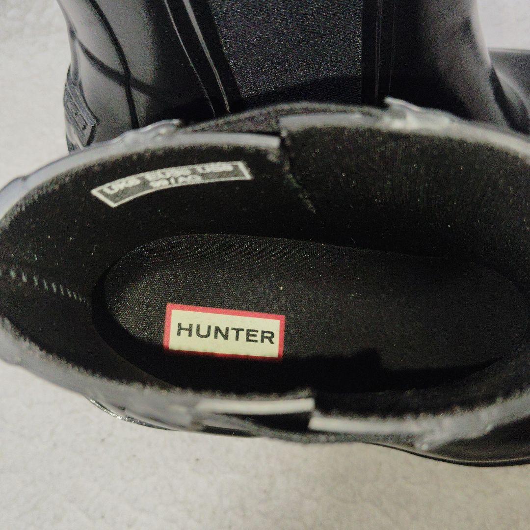 HUNTER　ハンター　レインブーツ　長靴　サイドゴア　黒　レディース　25cm