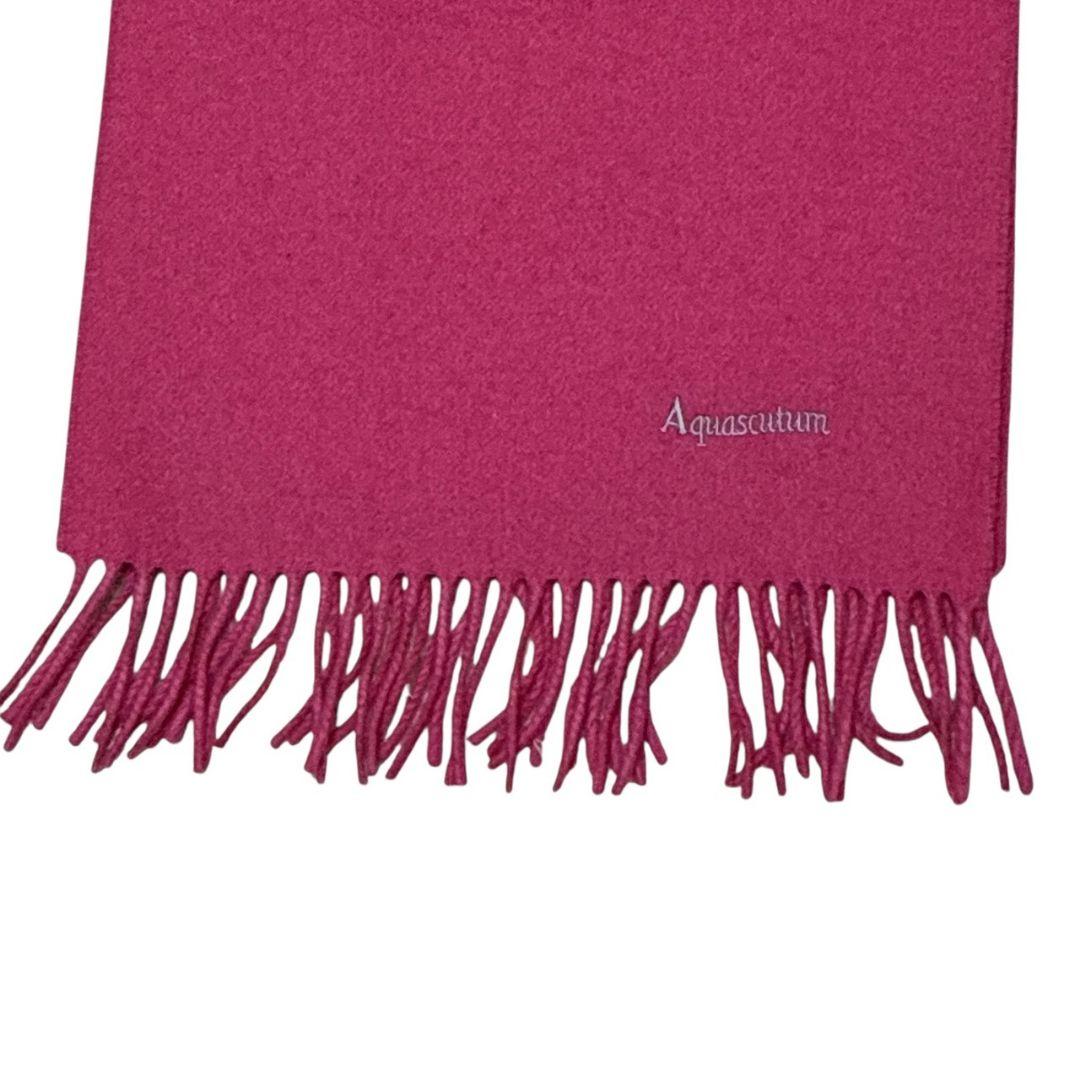 極美品✨Aquascutum アクアスキュータム カシミヤ 大判マフラー 英国