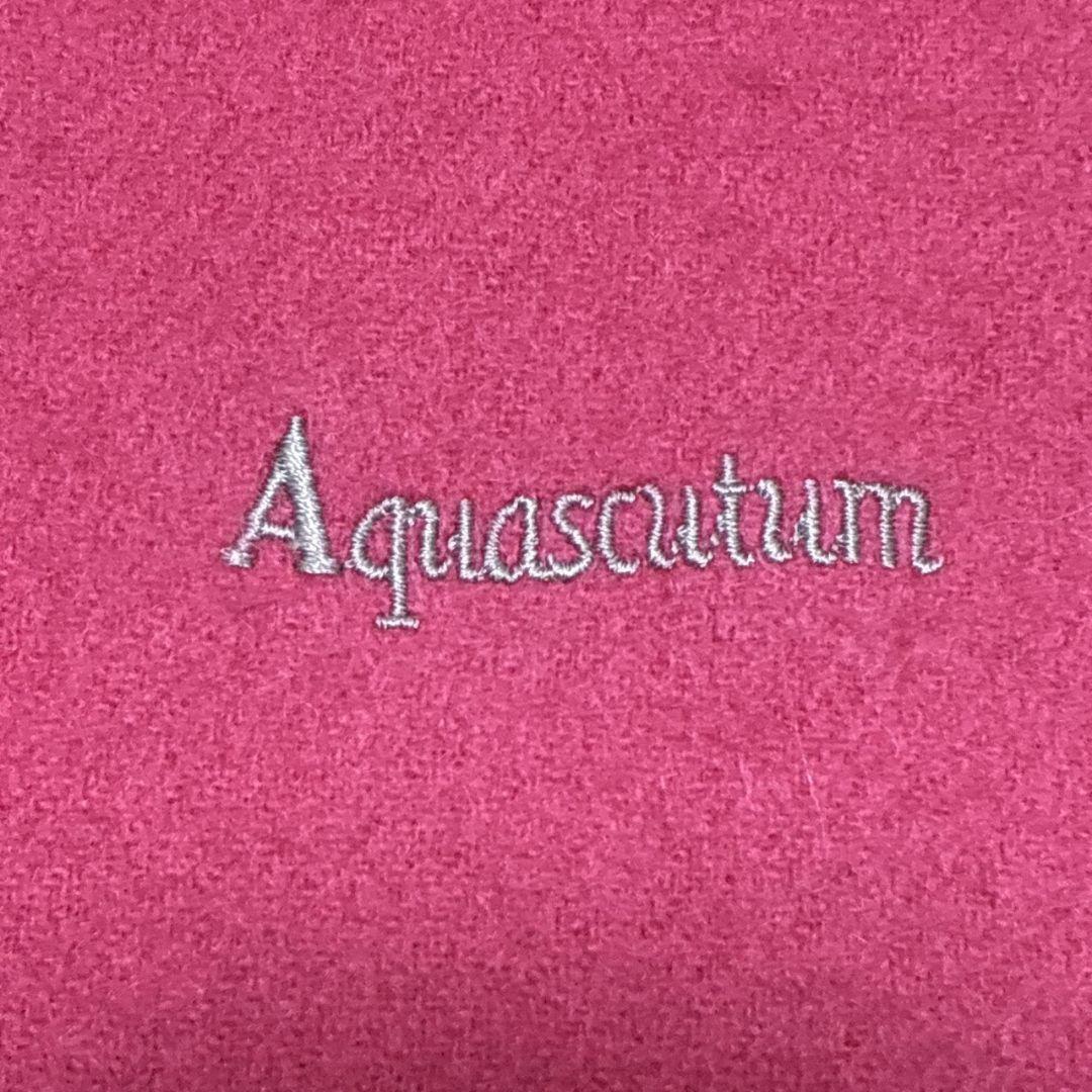 極美品✨Aquascutum アクアスキュータム カシミヤ 大判マフラー 英国