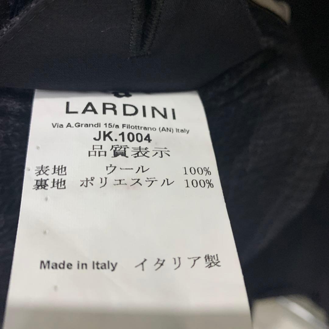 LARDINI ダークグレー チェック柄 テーラードジャケット