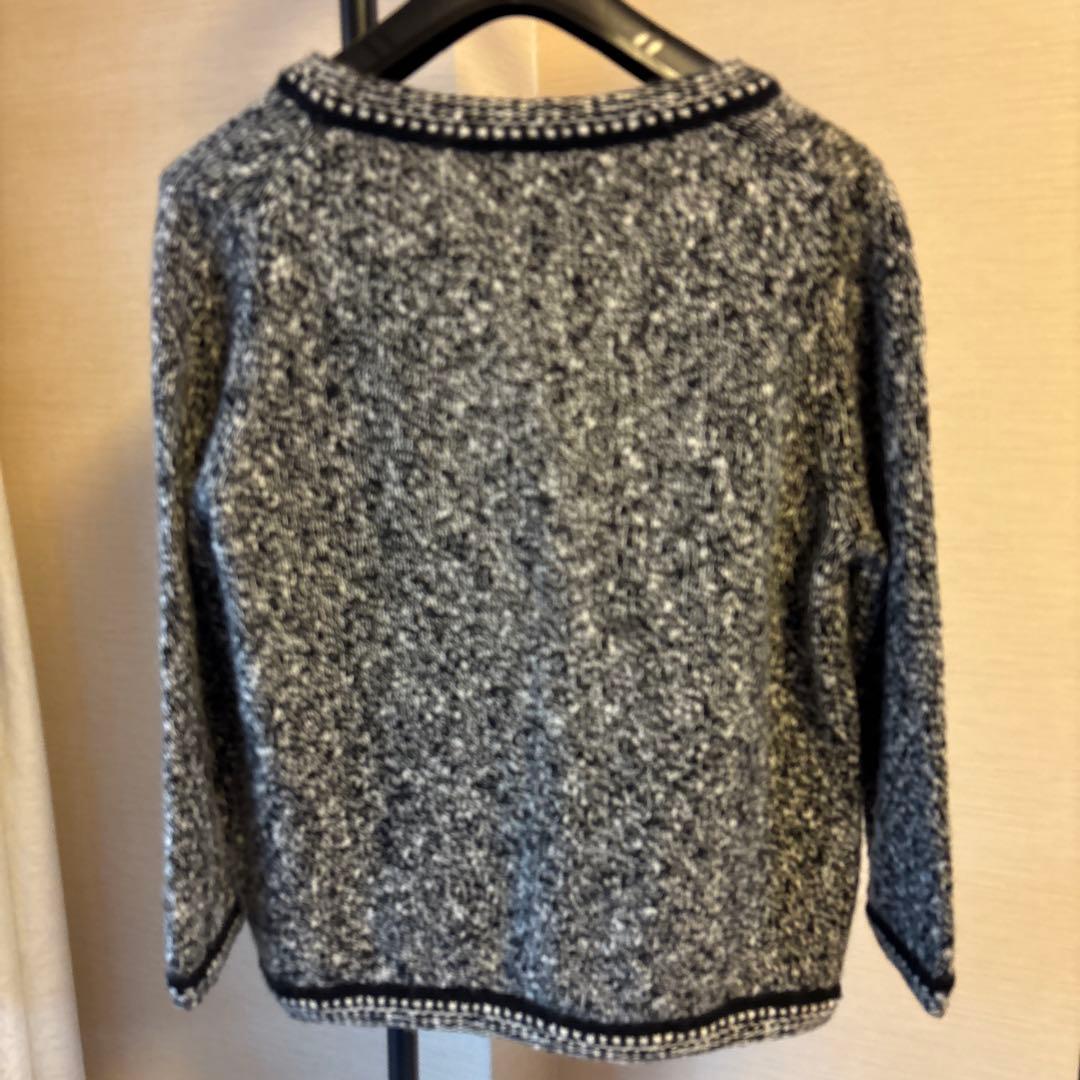 みか。CHANEL ツイードカーディガン グレー・ブラック　42