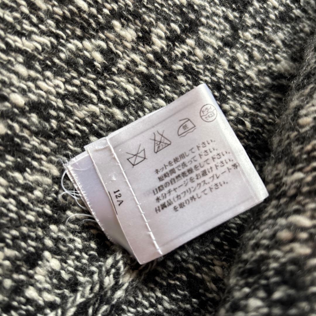 みか。CHANEL ツイードカーディガン グレー・ブラック　42