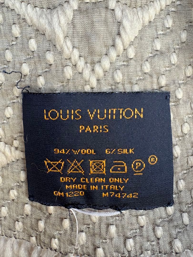 LOUIS VUITTON グレー マフラー　ユニセックス