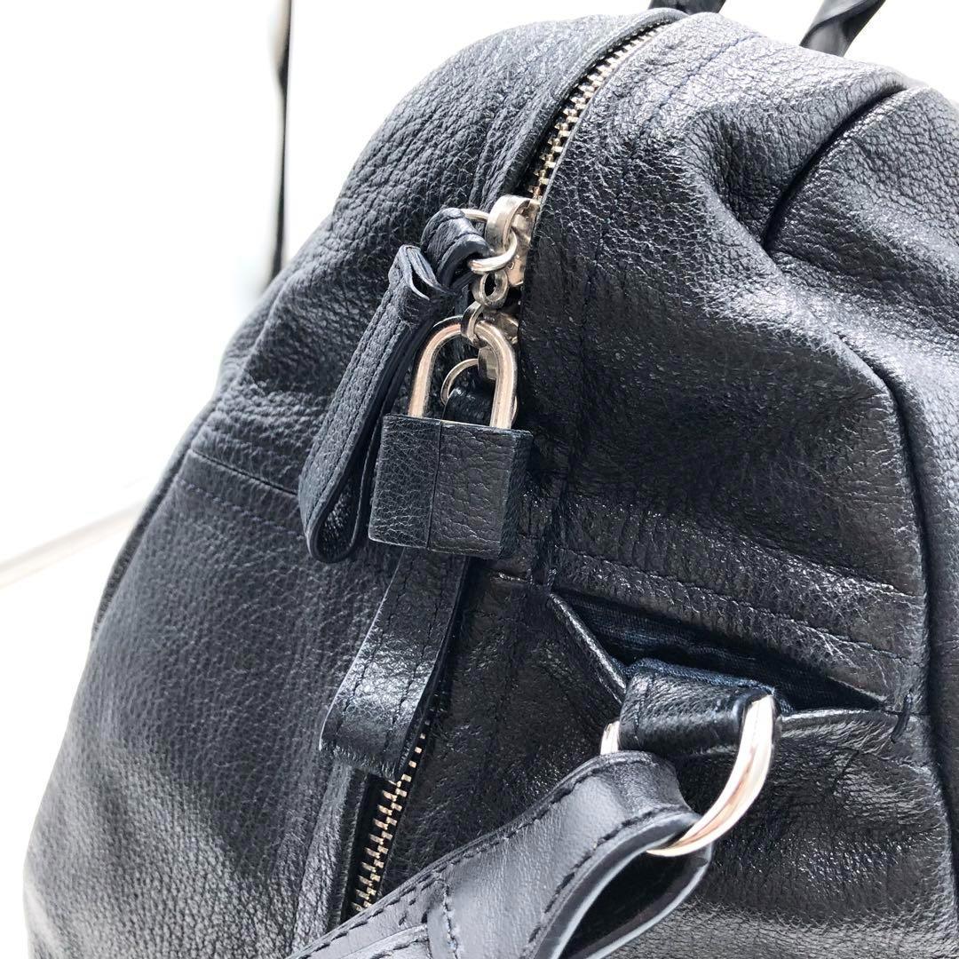 美品 ガレリアント 大容量 ボストンバッグ 2way ネイビー×ブラック
