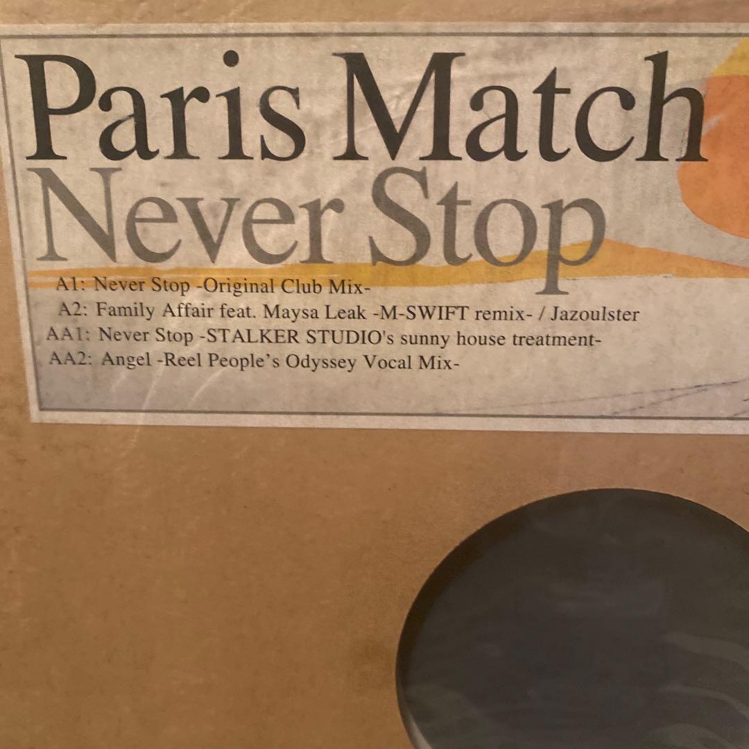 アナログ レコード　Paris match never stop IRMA