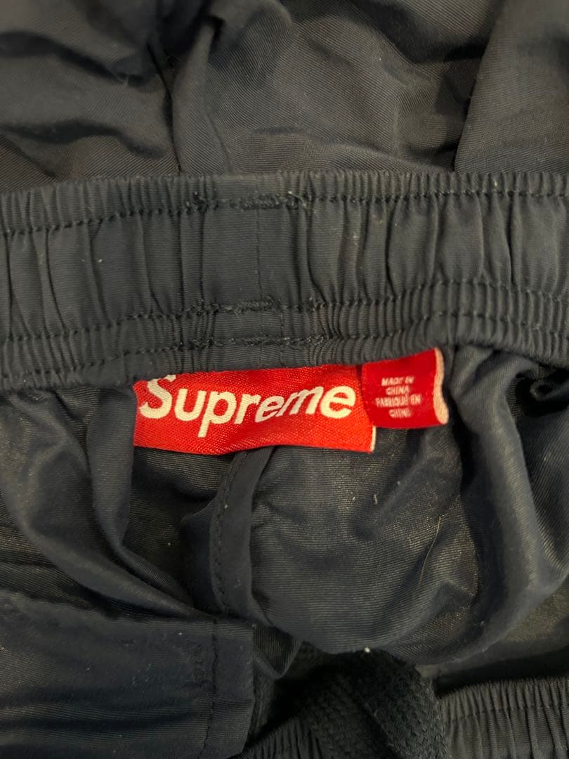 Supreme ネイビー トラックパンツ サイドジッパー付き