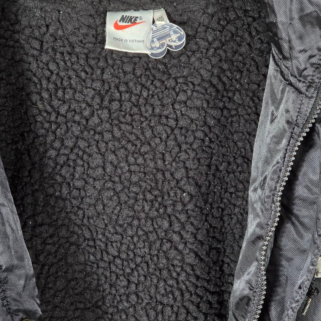 希少XL✨️NIKE ナイキ ベンチコート 裏ボア ビッグロゴ 90s 黒