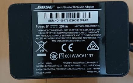 【BOSE】 Wave Bluetooth Music Adapter