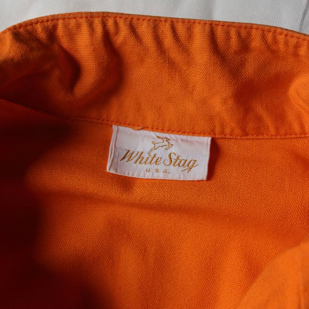 珍品 70s White Stag オレンジ コットン ジップアップジャケット