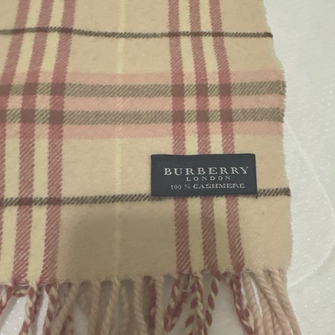希少カラー　BURBERRY　バーバリー　ノバチェック　カシミヤ　マフラー