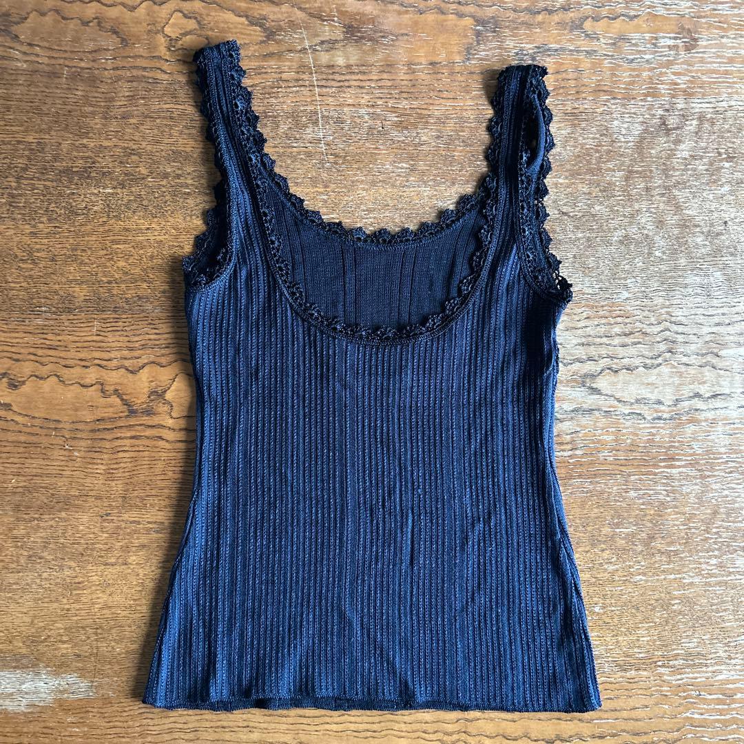 VALENTINO GARAVANI ニットビスチェ ネイビー