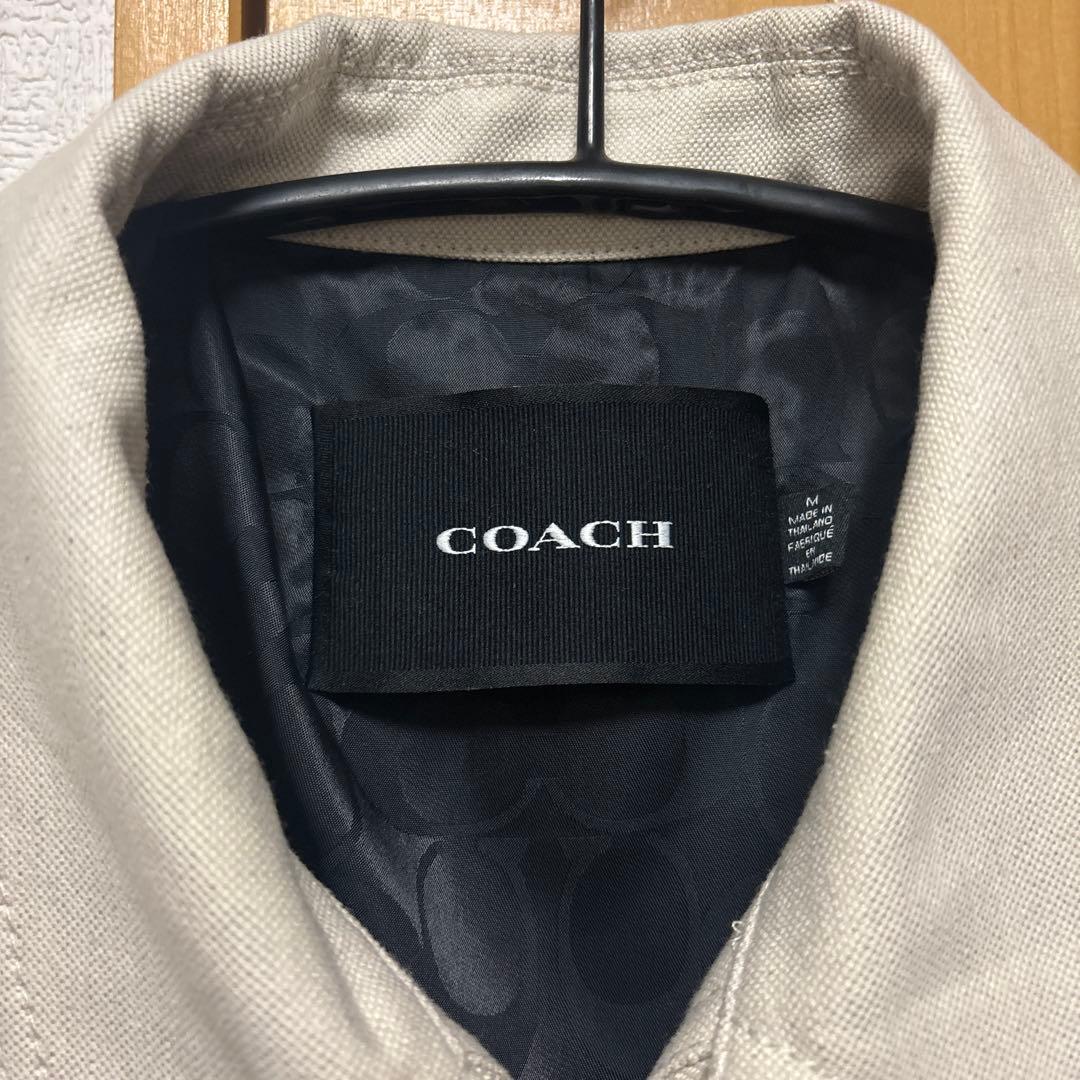 COACH ベージュ ジップアップジャケット