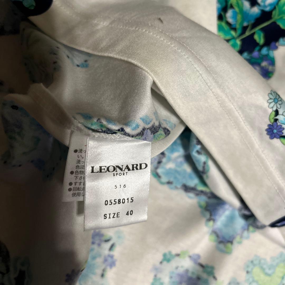 LEONARD レオナールスポーツ 半袖　カットソー　ハート柄爽やか