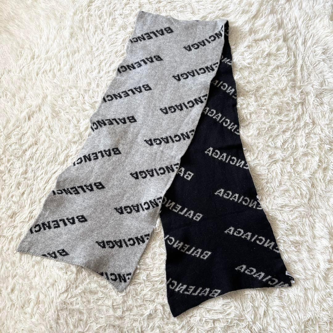 BALENCIAGA バレンシアガ　ロゴ マフラー ストール