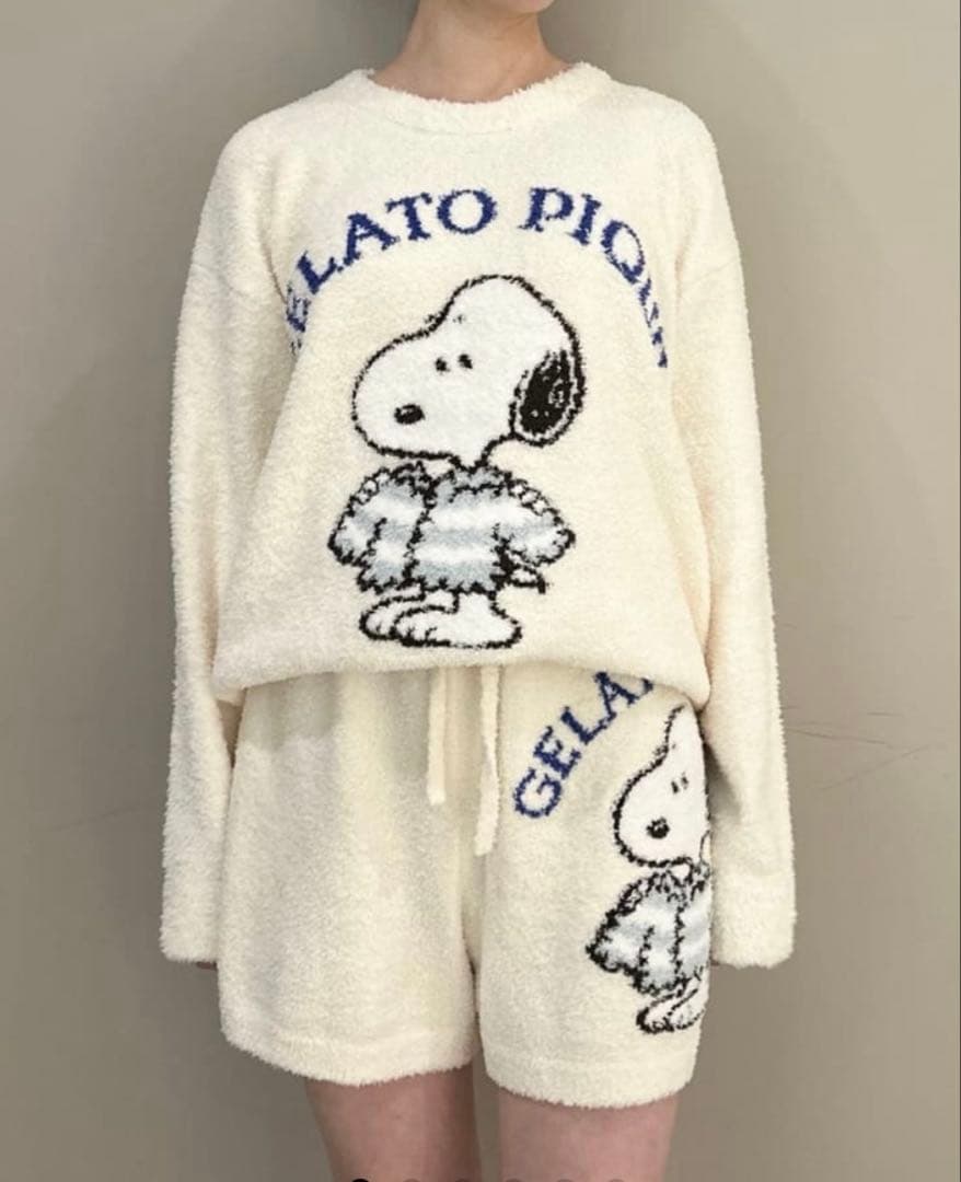 新品♡ジェラートピケ♡ 限定スヌーピージャガードプルオーバ＆ショートパンツセット