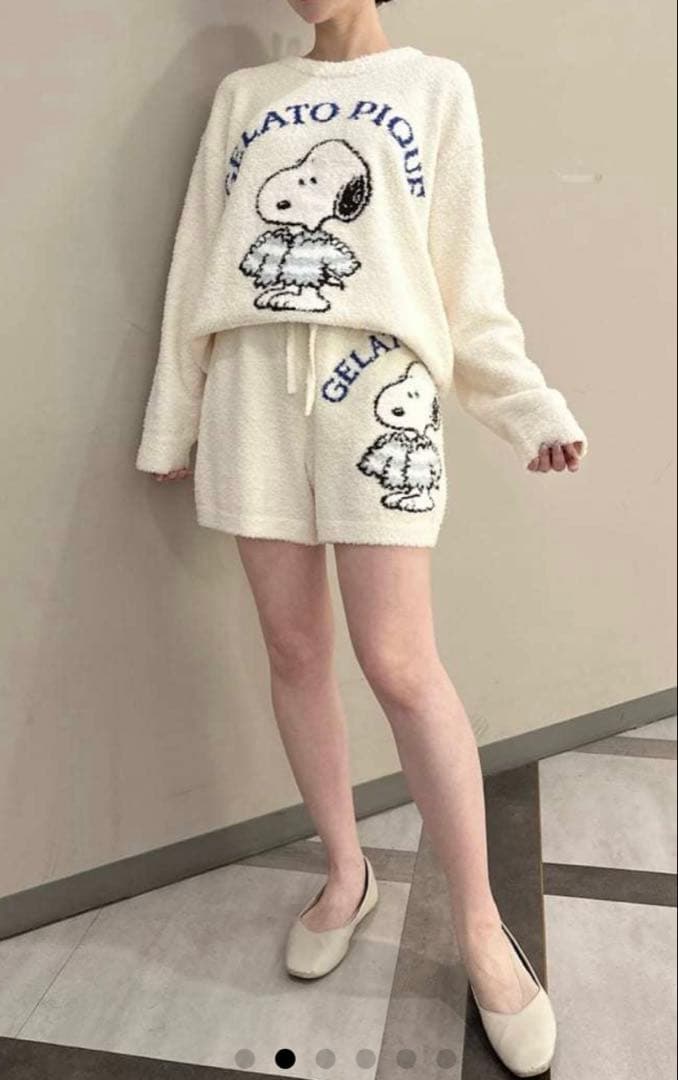 新品♡ジェラートピケ♡ 限定スヌーピージャガードプルオーバ＆ショートパンツセット