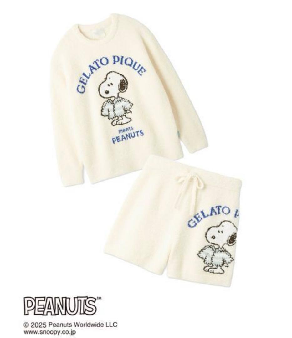 新品♡ジェラートピケ♡ 限定スヌーピージャガードプルオーバ＆ショートパンツセット