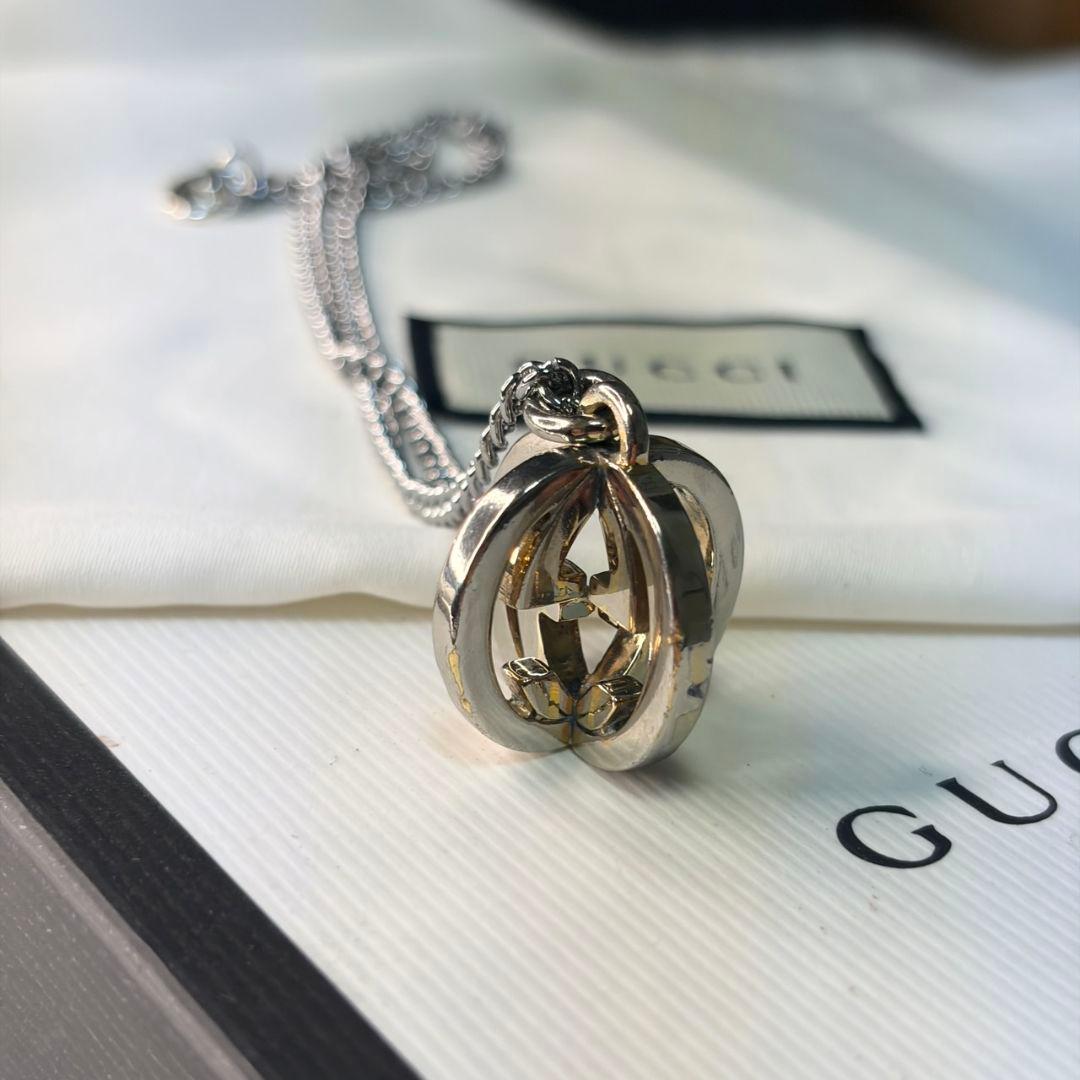 【美品】GUCCI グッチ インターロッキング GG チャーム 立体