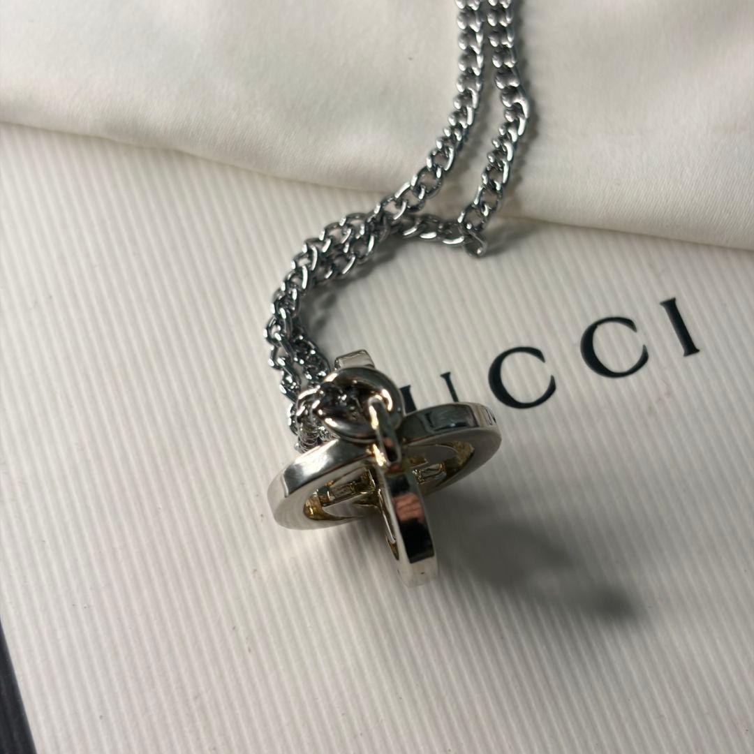 【美品】GUCCI グッチ インターロッキング GG チャーム 立体