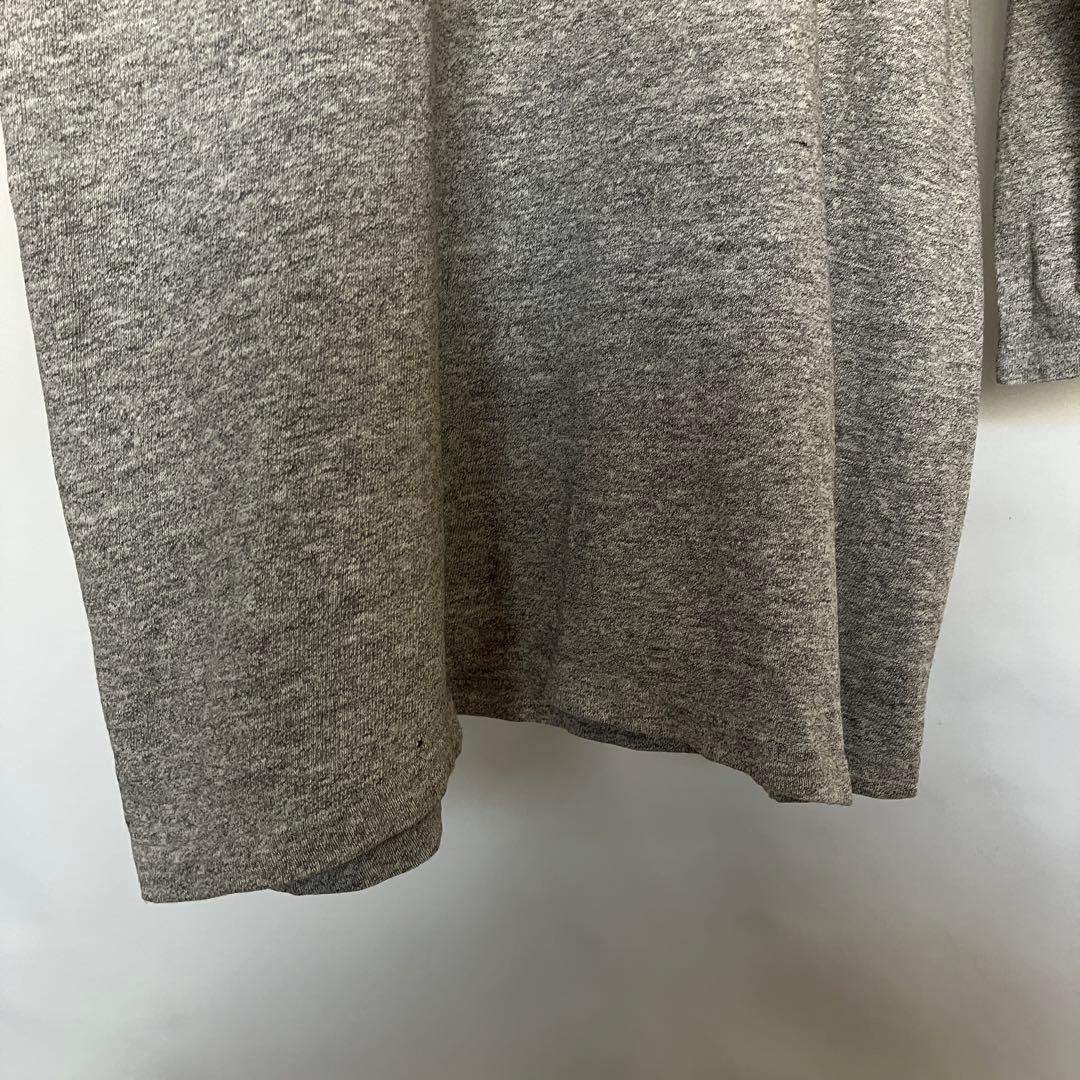 希少 80s トリコタグ チャンピオン フットボールTシャツ 霜降りグレー L