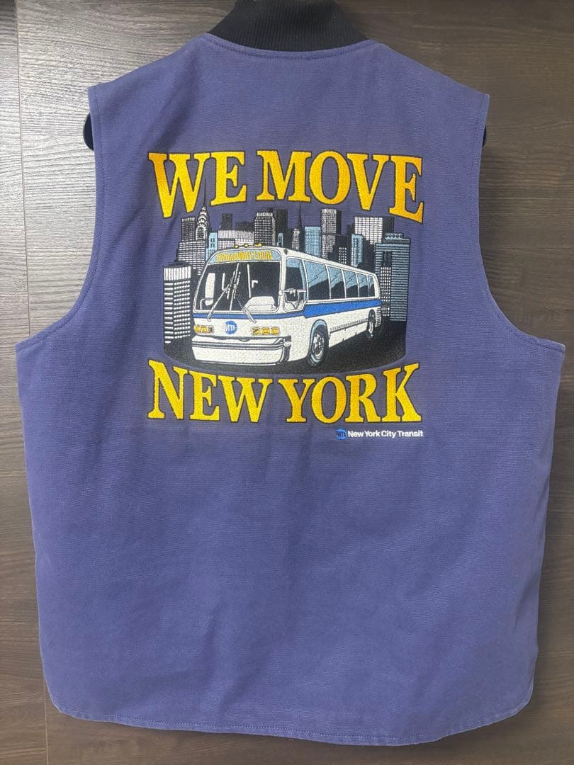 OnlyNY ネイビー ベスト WE MOVE NEW YORK