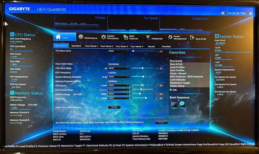 i7-4790K DDR3-28GB HDD1TB GPU 電源 セット