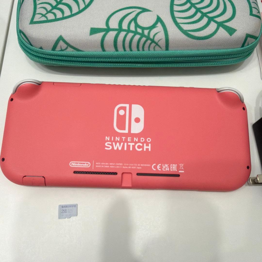 【256GB SD/充電器他付き】Switch Lite コーラル ピンク