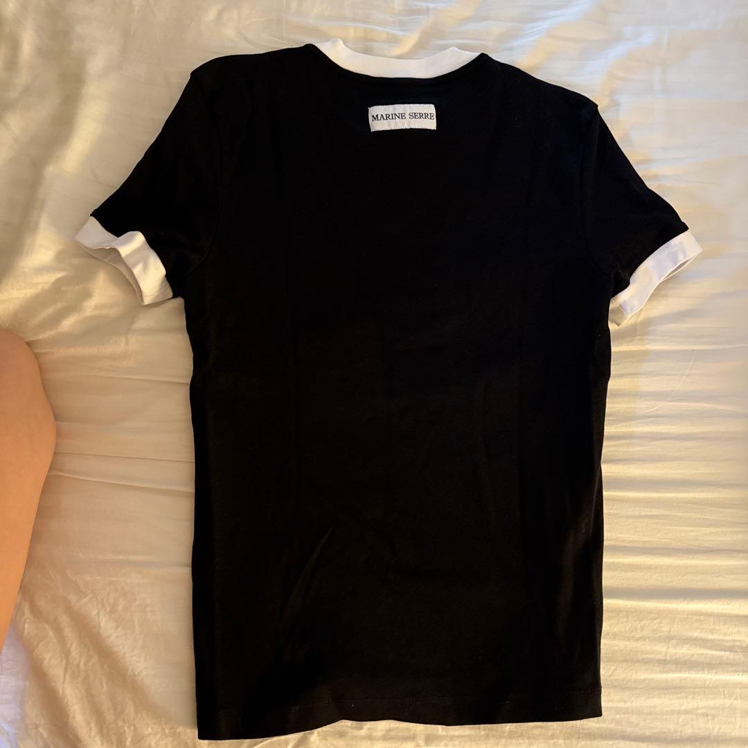 MARINE SERRE 黒 Tシャツ 半袖