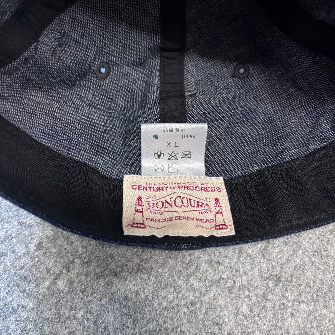 【XL】boncoura ボンクラ US NAVY CAP デニム キャップ