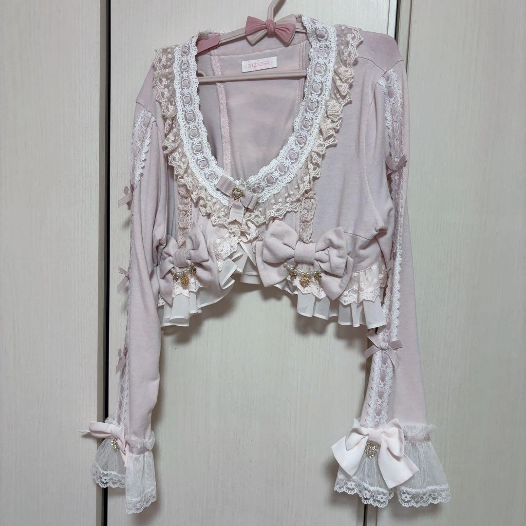 LIZLISA リボンレースボレロカーディガン